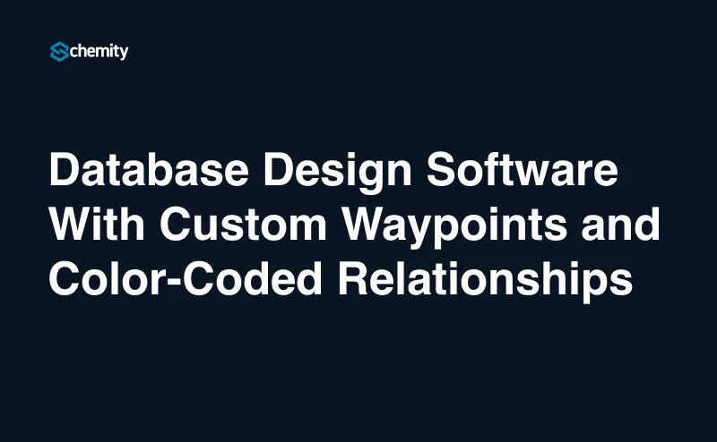 Database Design Software With Custom Waypoints and Color-Coded Relationships