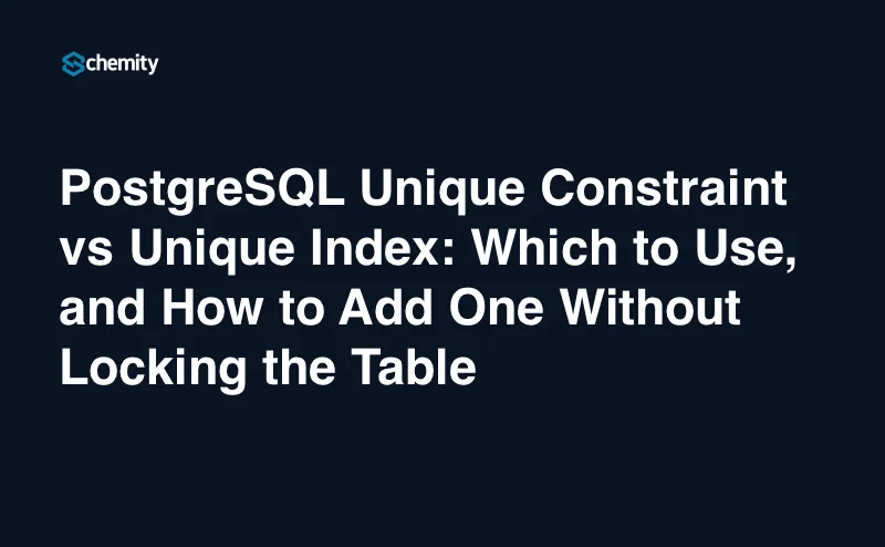 PostgreSQL Unique Constraint vs Unique Index: Which to Use, and How to Add One Without Locking the Table