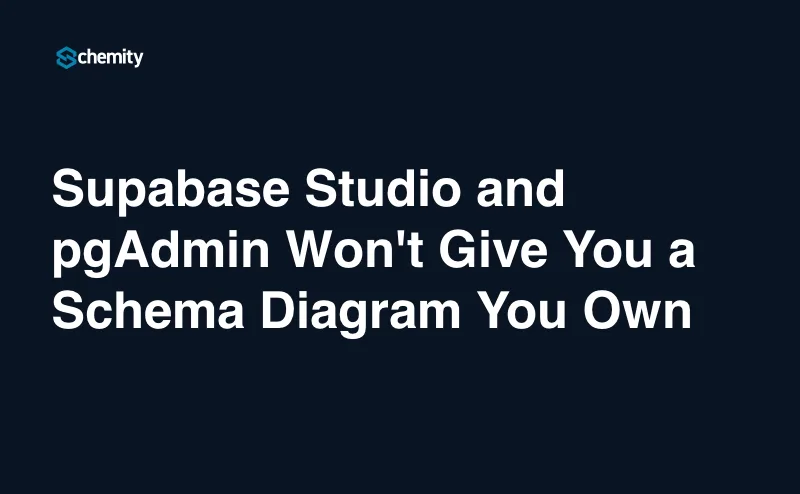 Supabase Studio and pgAdmin Won't Give You a Schema Diagram You Own